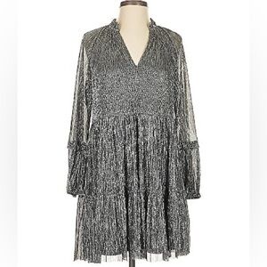 1. State Metallic Black Dress